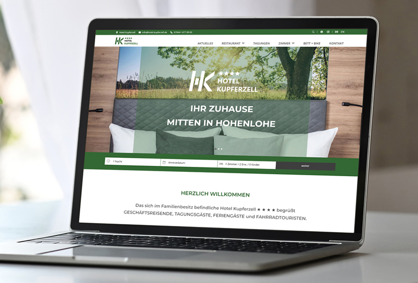 Neue Homepage für Hotel Kupferzell