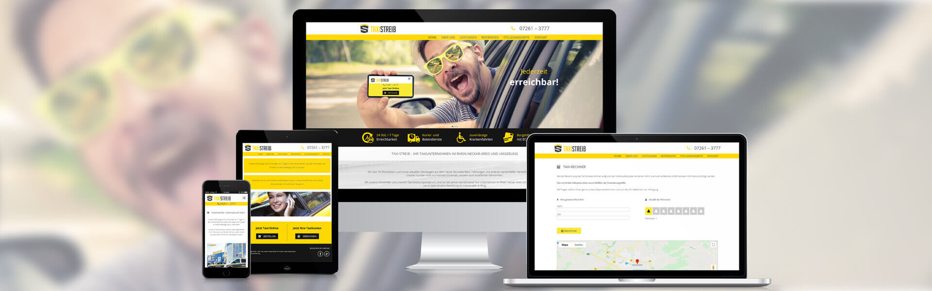 Tarifrechner und Onlinebuchung für Taxi Streib